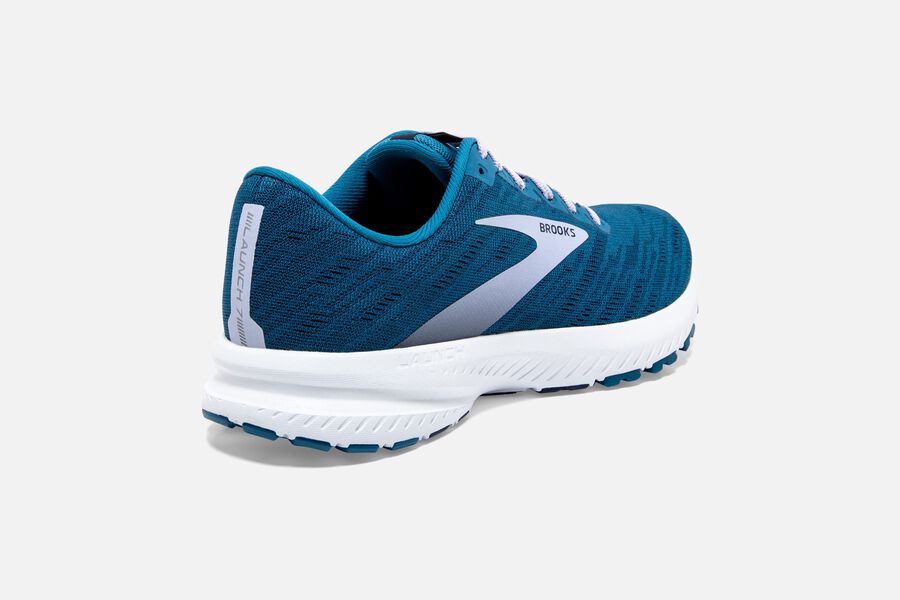 Brooks Running Shoes - Launch 7 Road Womens - Blue/Silver - CIG-416052